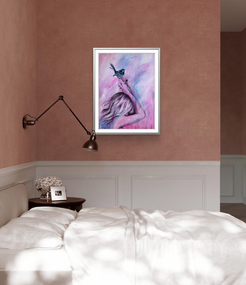 Bluebirds Touch (Fine Art Print) - Shazzy Campbell Art