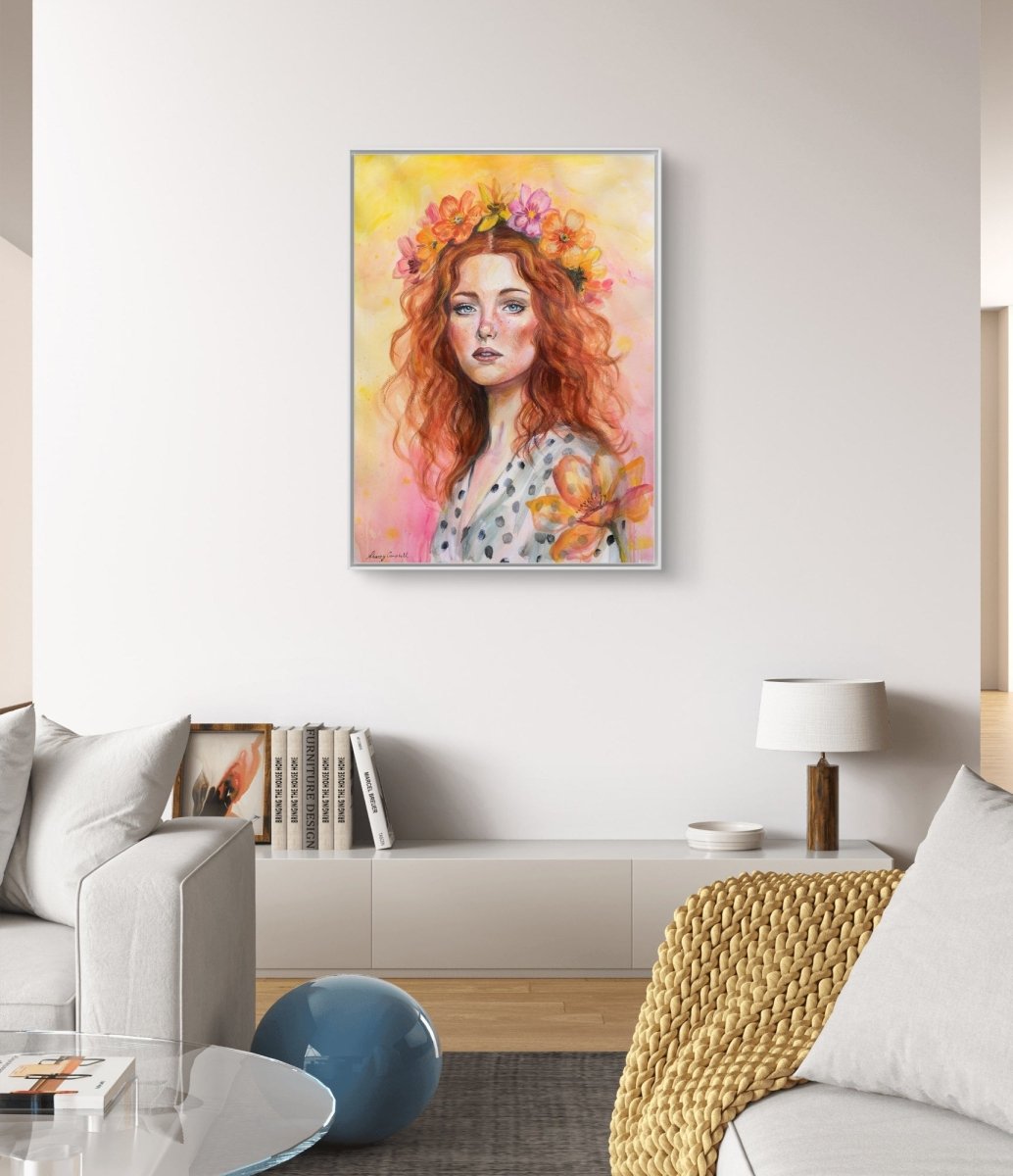 She Is As Wild As Her Red Hair (Canvas Print) - Shazzy Campbell Art