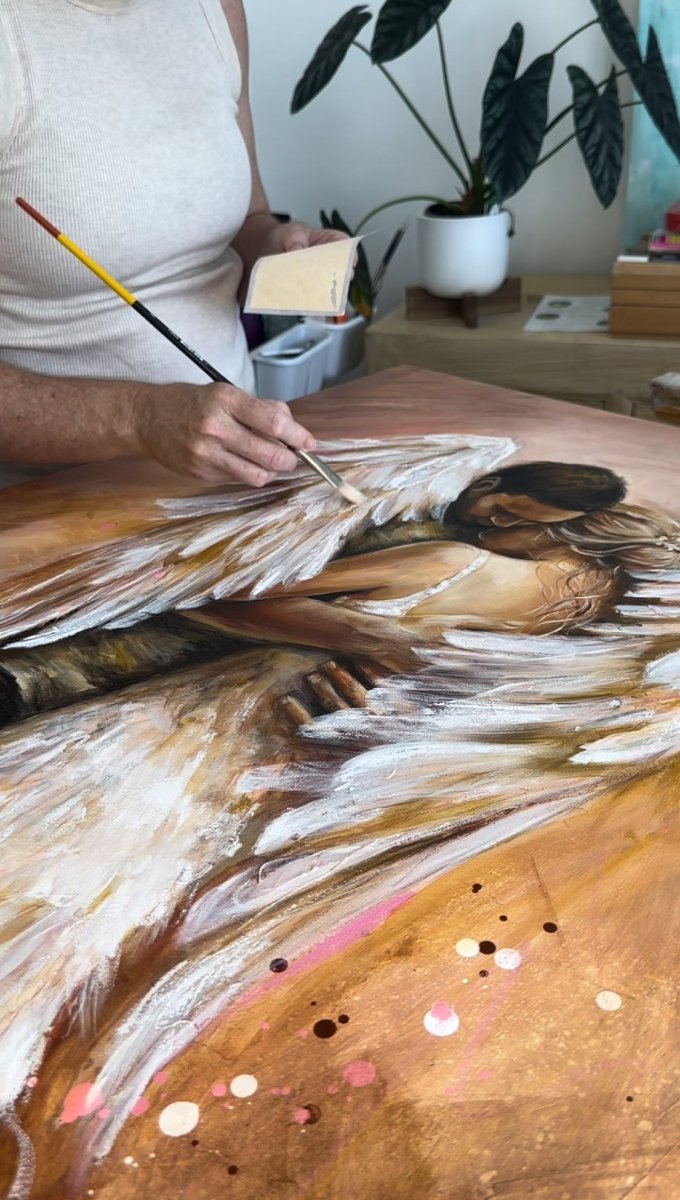 She Is the Angel (Canvas Print) - Shazzy Campbell Art