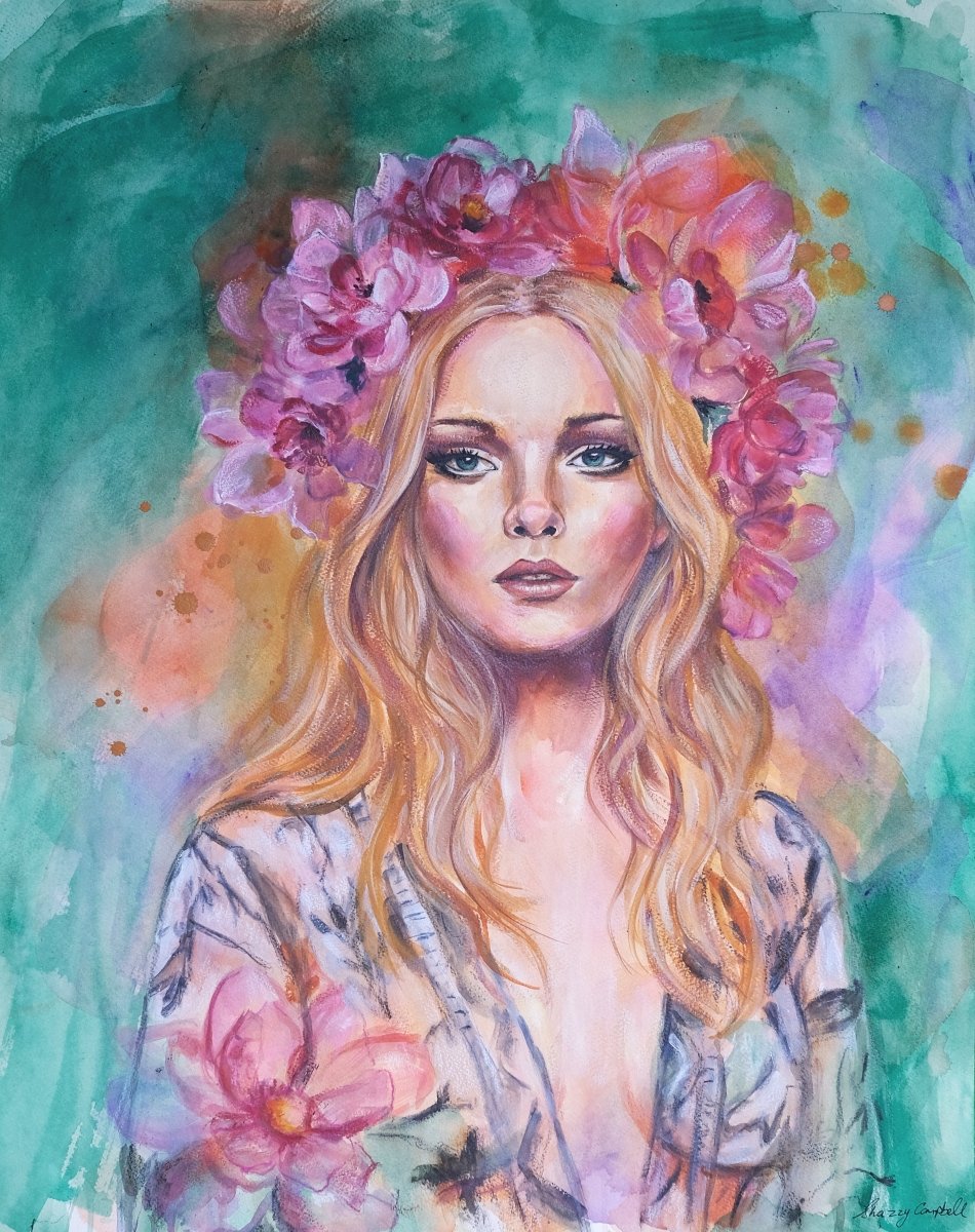 She Knows Her Worth (Canvas Print) - Shazzy Campbell Art