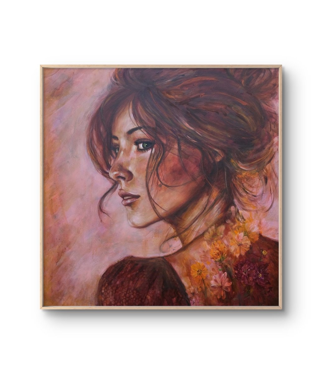 The Girl With the Green Eyes (Canvas Print) - Shazzy Campbell Art