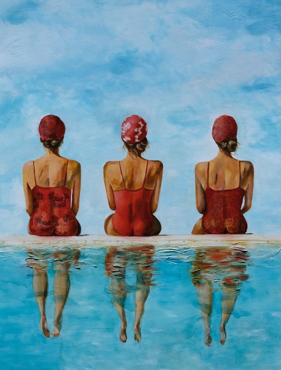 Bathing Babes (Canvas Print) - Shazzy Campbell Art
