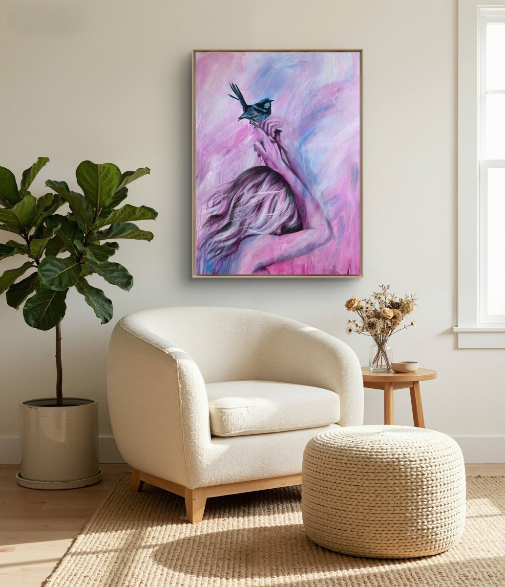 Bluebirds Touch (Canvas Print) - Shazzy Campbell Art