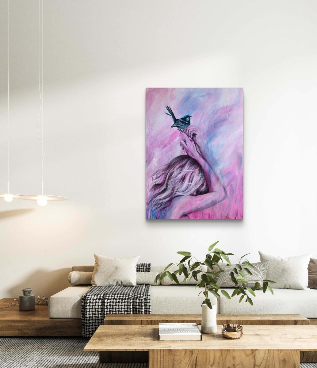 Bluebirds Touch (Canvas Print) - Shazzy Campbell Art