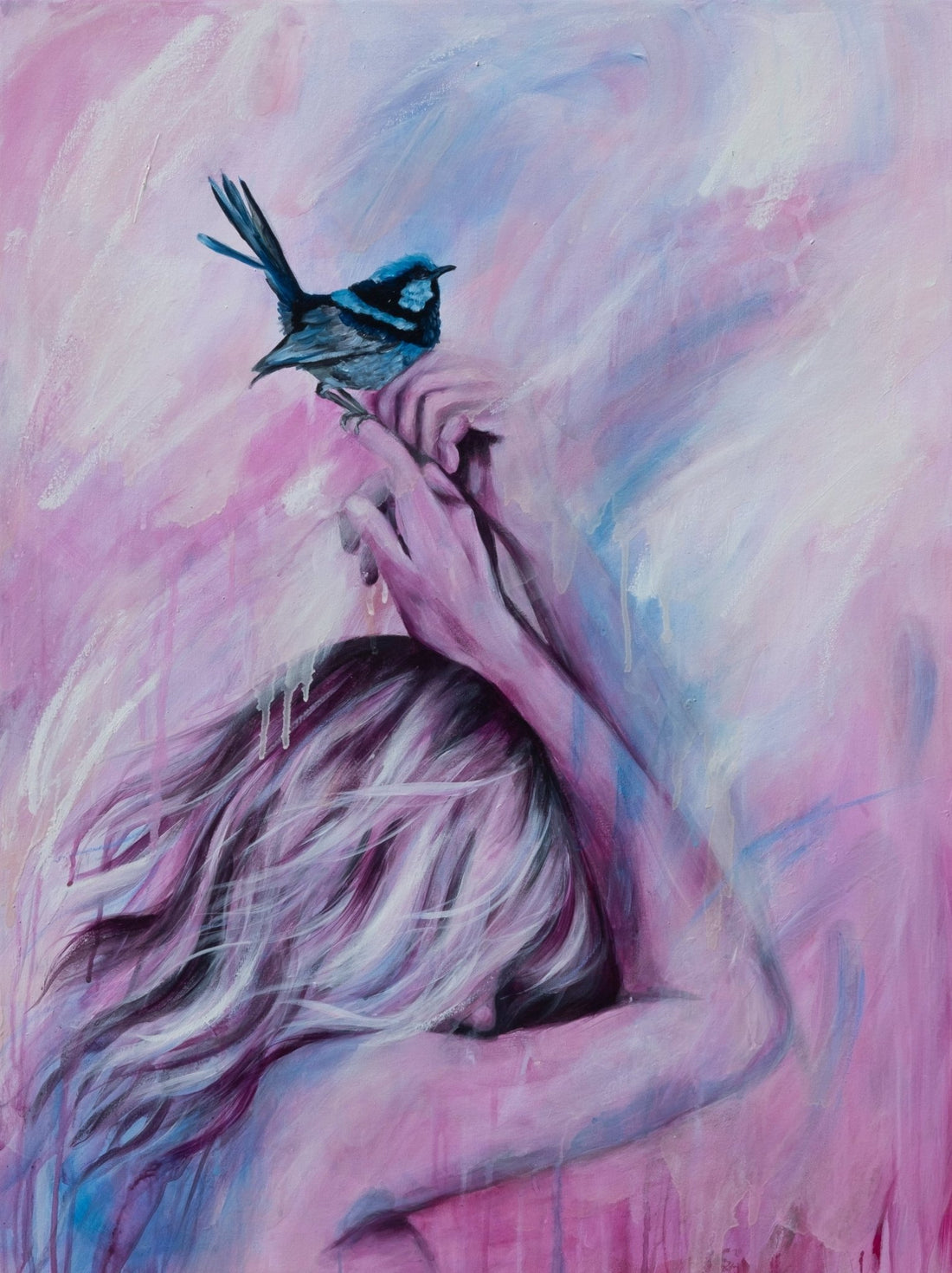 Bluebird’s Touch (Fine Art Print) - Shazzy Campbell Art