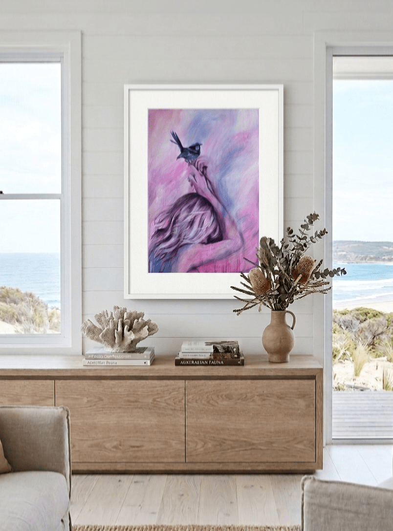 Bluebirds Touch (Fine Art Print) - Shazzy Campbell Art