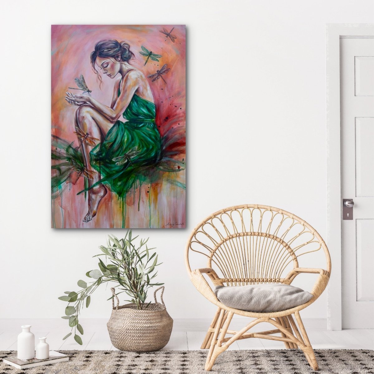 Citrus Sky, Emerald Soul (Canvas Print) - Shazzy Campbell Art