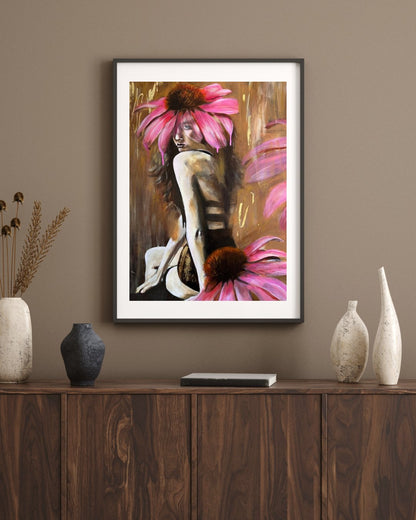 Coneflower Maiden (Fine Art Print) - Shazzy Campbell Art