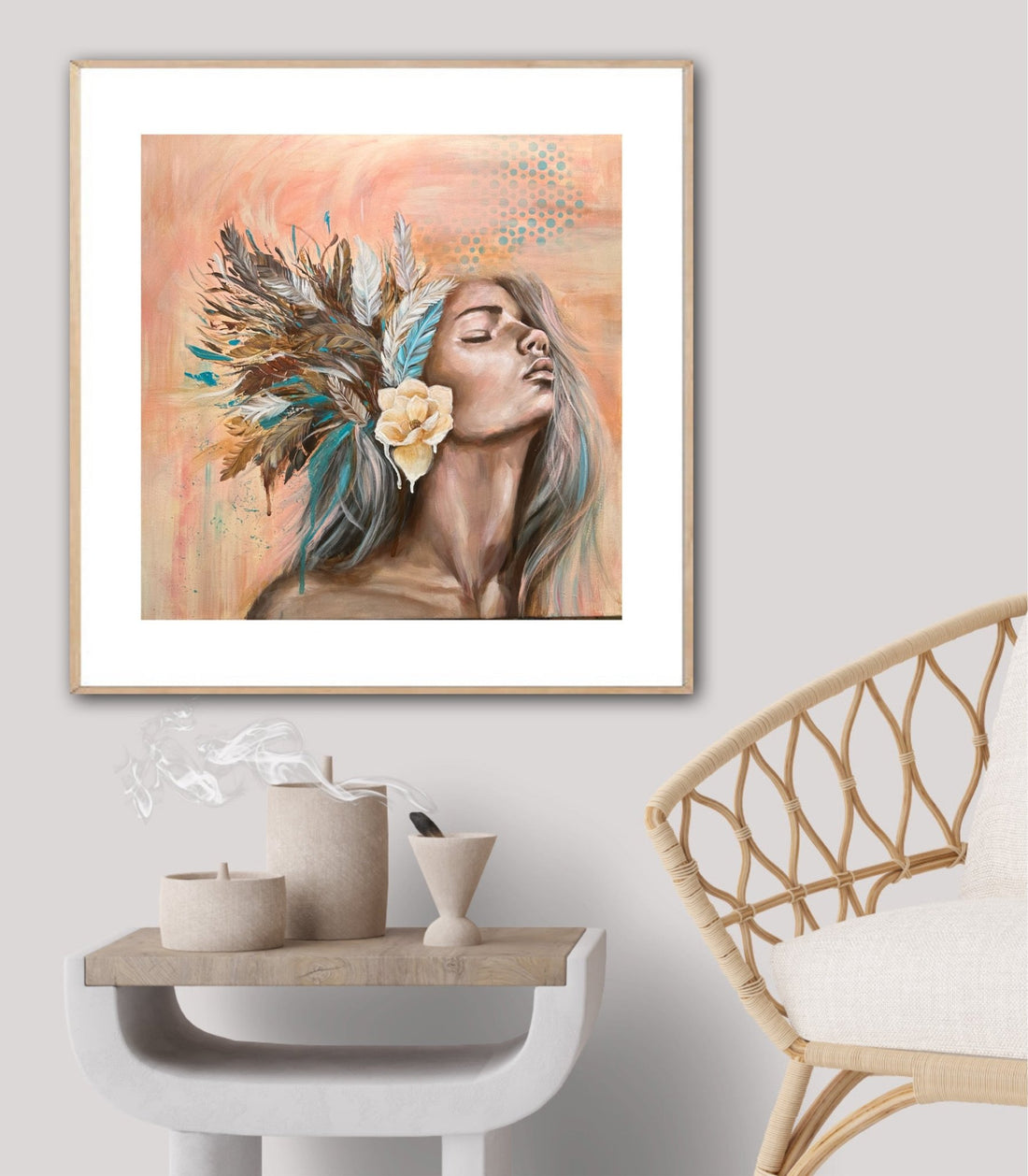 Feathered Elegance (Fine Art Print) - Shazzy Campbell Art