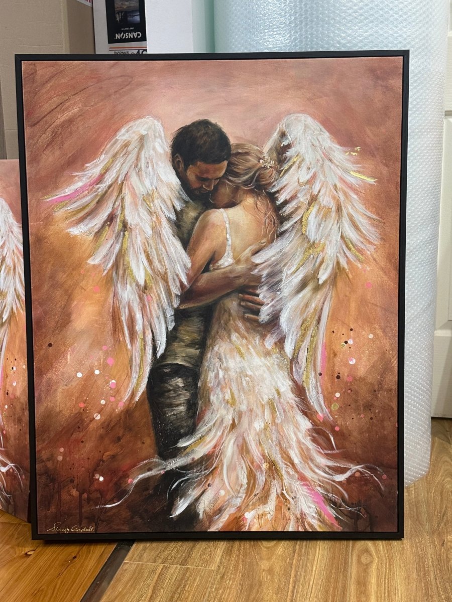He is the Angel | Gold Leaf Fine Art Canvas Print | Shazzy