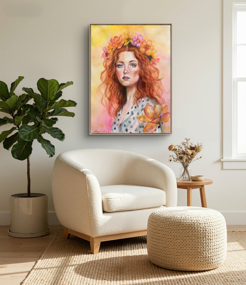 She Is As Wild As Her Red Hair (Canvas Print) - Shazzy Campbell Art