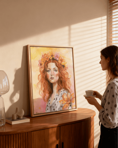 She Is As Wild As Her Red Hair (Canvas Print) - Shazzy Campbell Art