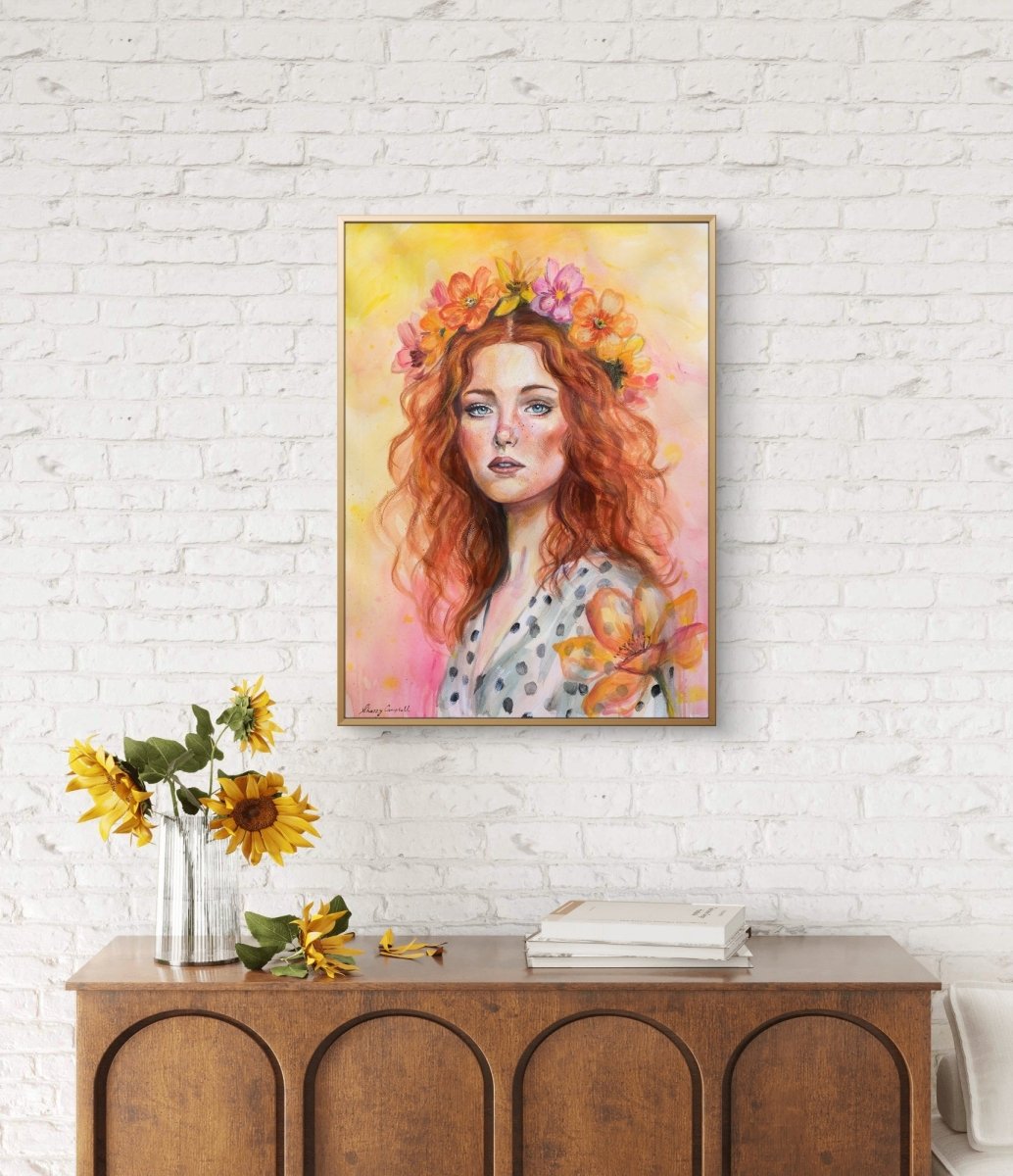 She Is As Wild As Her Red Hair (Canvas Print) - Shazzy Campbell Art