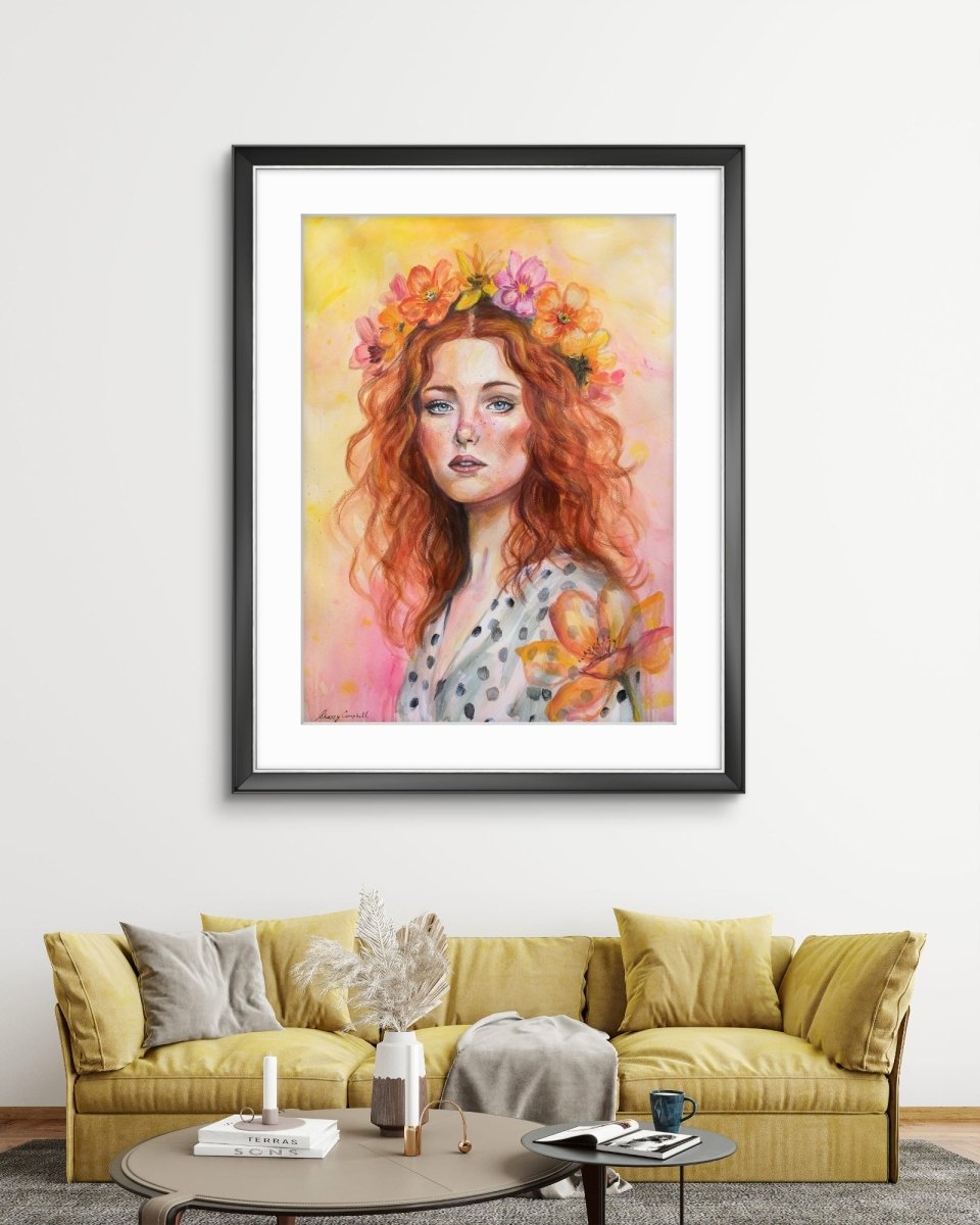 She Is As Wild As Her Red Hair (Fine Art Print) - Shazzy Campbell Art