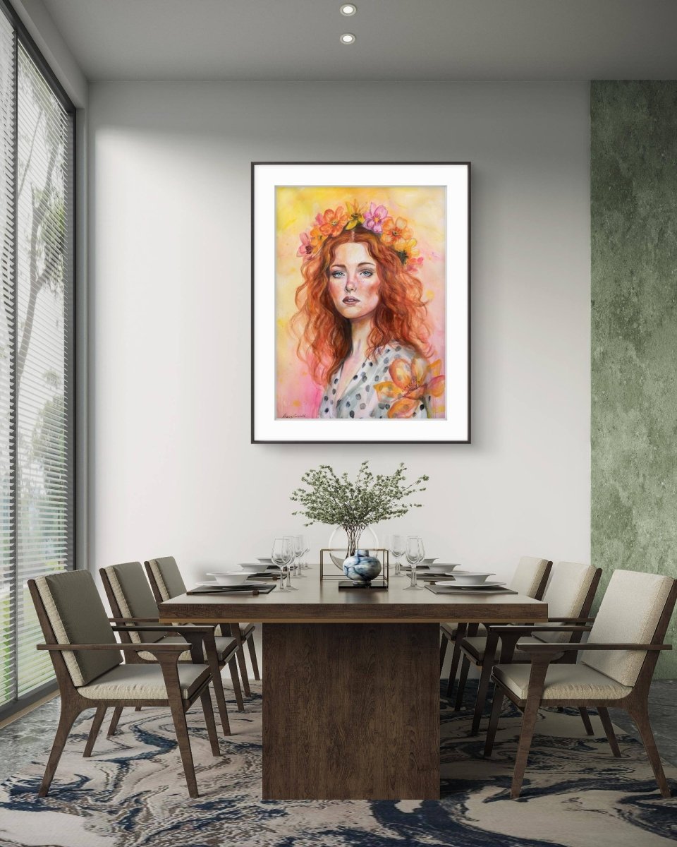 She Is As Wild As Her Red Hair (Fine Art Print) - Shazzy Campbell Art