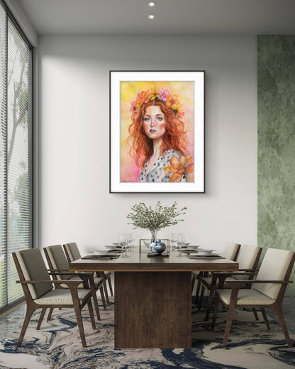 She Is As Wild As Her Red Hair (Fine Art Print) - Shazzy Campbell Art