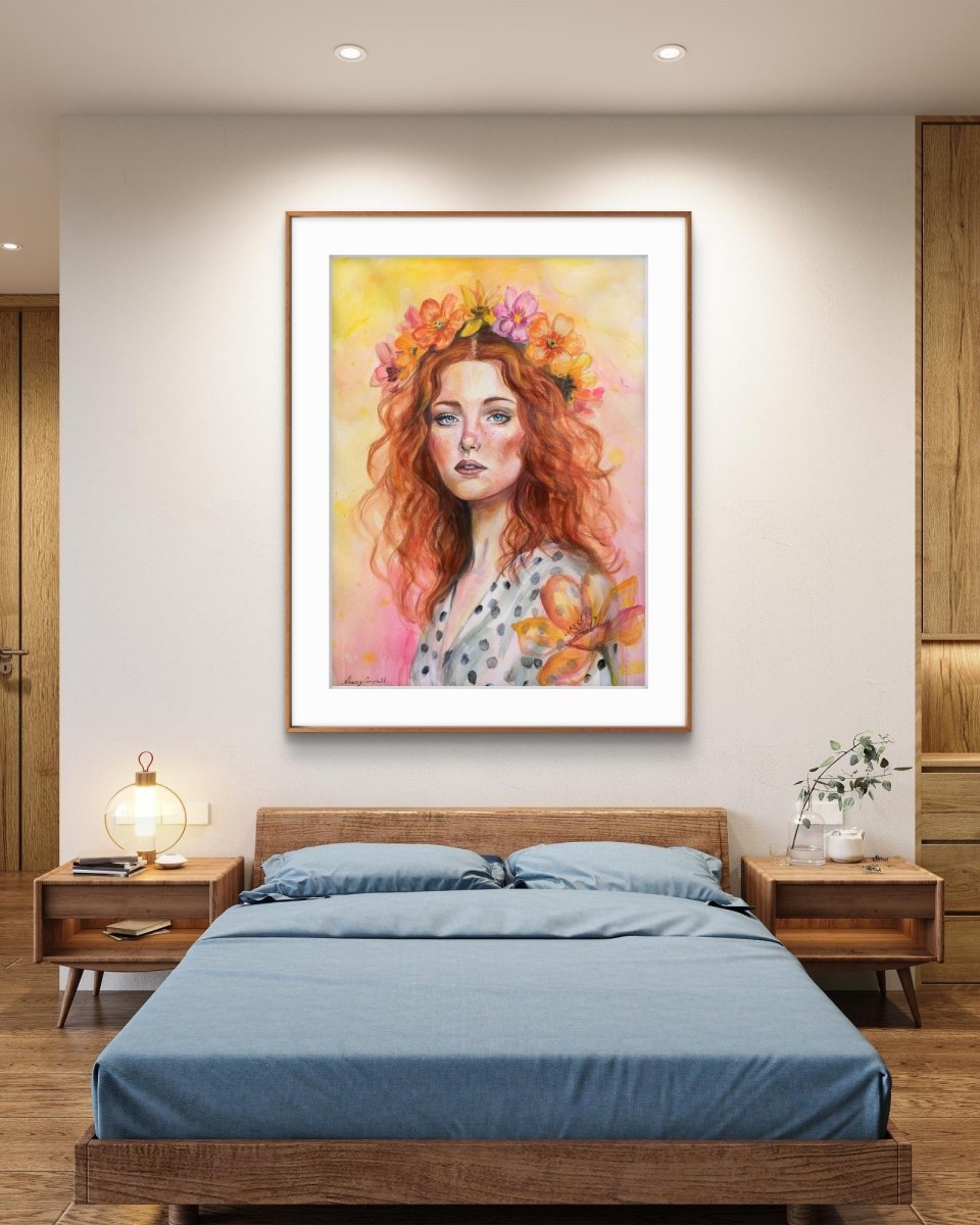 She Is As Wild As Her Red Hair (Fine Art Print) - Shazzy Campbell Art