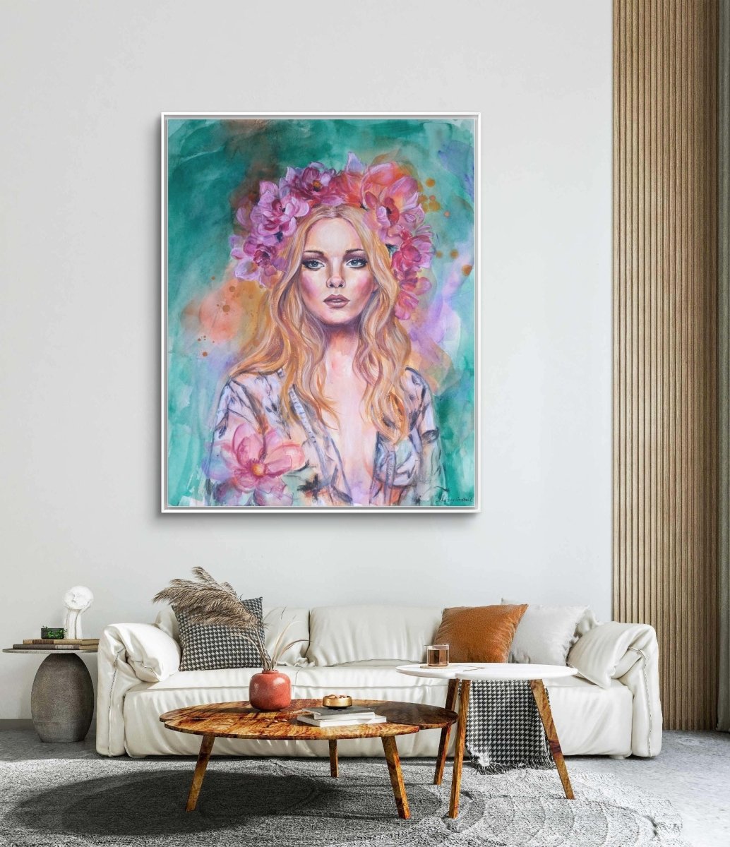 She Knows Her Worth (Canvas Print) - Shazzy Campbell Art