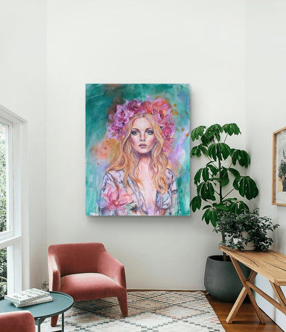 She Knows Her Worth (Canvas Print) - Shazzy Campbell Art