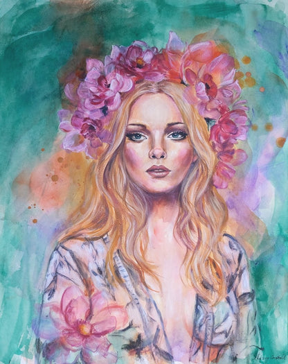 She Knows Her Worth (Canvas Print) - Shazzy Campbell Art