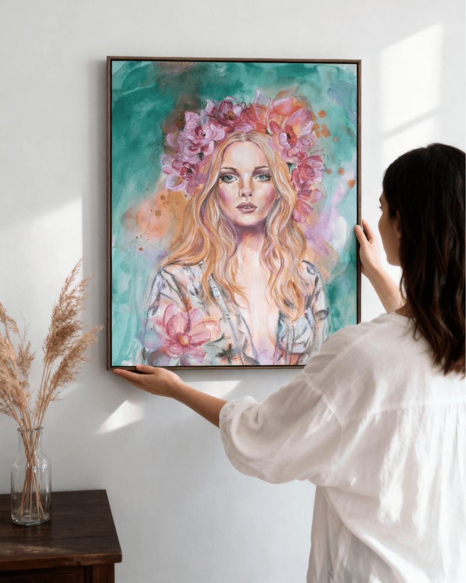 She Knows Her Worth (Canvas Print) - Shazzy Campbell Art