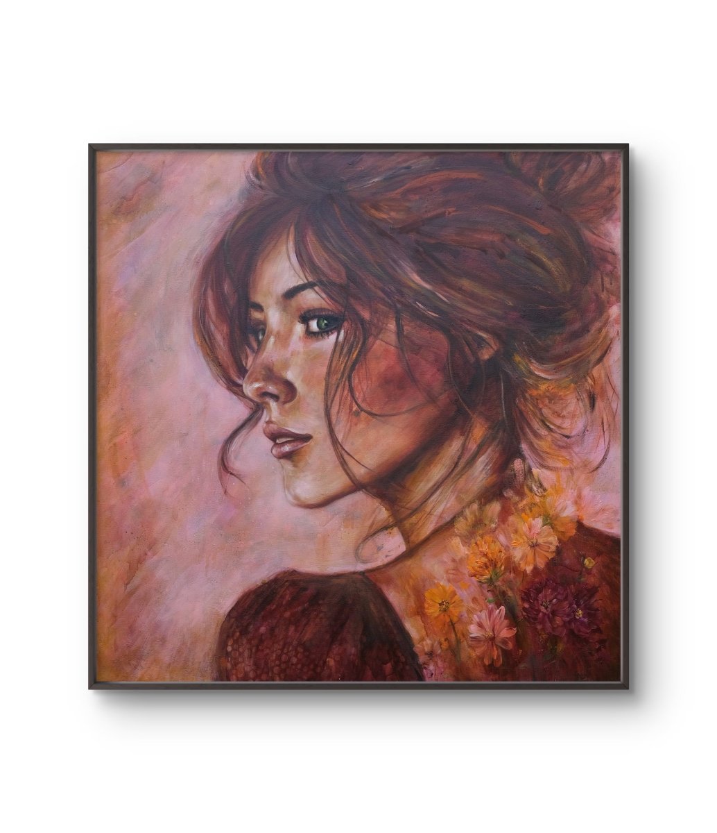 The Girl With the Green Eyes (Canvas Print) - Shazzy Campbell Art